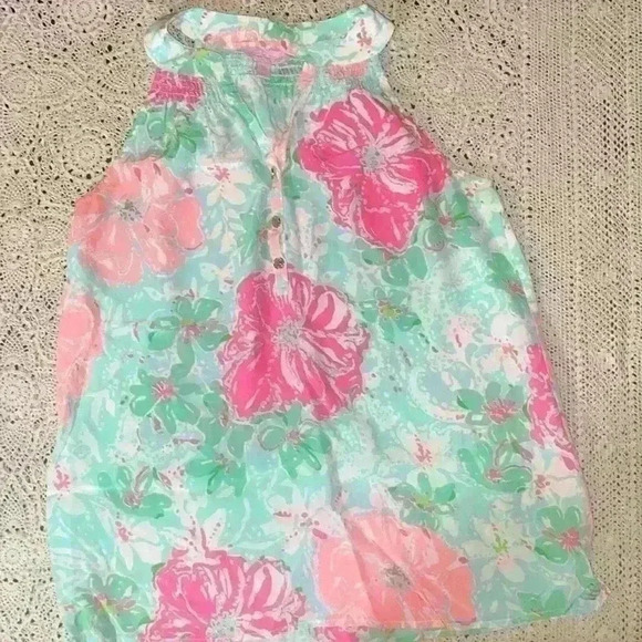 Lilly Pulitzer 100% silk sleeveless top - Picture 1 of 9